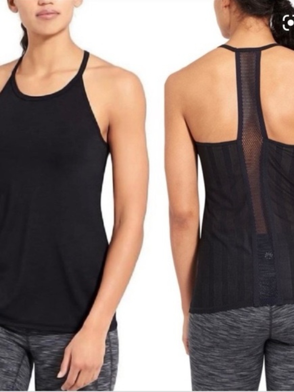 Athleta Black Racerback Tank Top Size S